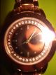 Uhr Schicke Damenuhr Metallarmband Rosegold Farben Strass Armbanduhren Bild 4