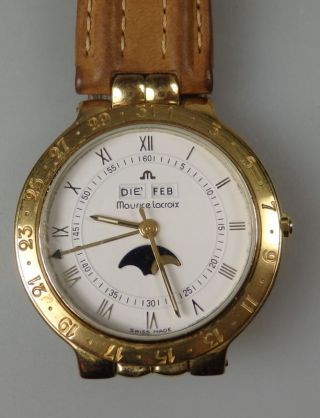 Maurice Lacroix Swiss Made Armbanduhr Damenuhr Mit Mondphase Bild