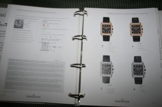 Jaeger - Lecoultre Ringordner Preisliste 2008,  2009,  2010 Katalog Arbeitsordner Uhr Bild