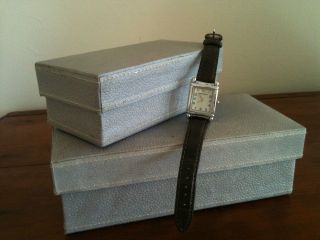 Emporio Armani Uhr Damen Armbanduhr Leder Silber Kroko Dunkelbraun Bild