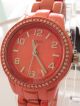 Guess Damenuhr / Damen Uhr Aluminium Orange Strass W80074l3 Armbanduhren Bild 2