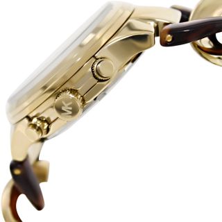Michael Kors Mk4222 Armbanduhr Für Damen Gelbgold Tortoise Bild