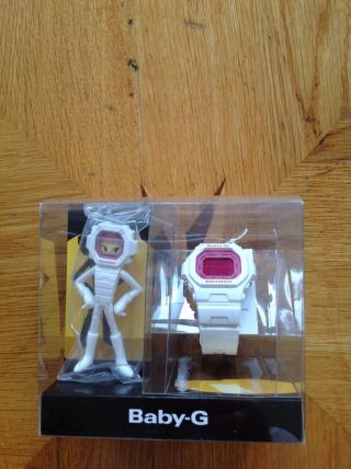 Casio Baby G Uhr Weiß Pink Sammleredition Rar Figur Limitiert Bild