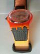 Swatch Uhr Orange Snow Pass Armbanduhren Bild 2