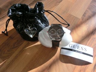 Schöne Guess Uhr Damenuhr W70004g1 Silber Und Braun Traumhaft Bild