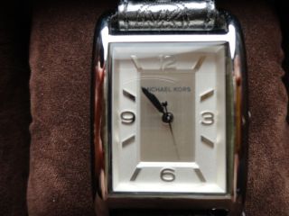 Michael Kors Damenuhr Uhr Lederarmband Ungewöhnlich Grau Bild