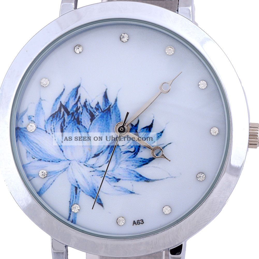 Mode Damen Lotus Gitterband Beobachten Analog Quarz Armbanduhren Armbanduhren Bild