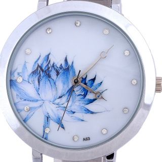 Mode Damen Lotus Gitterband Beobachten Analog Quarz Armbanduhren Bild