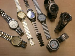 Uhrensammlung Konvolut 8 Armbanduhren Carrera Titan Puma Pulsar Für Samml Bild