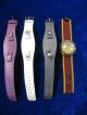 Pop Swatch Mit 3 Zusätzlichen Armbänder Aus Leder,  Grau,  Weiß Und Flieder Armbanduhren Bild 2
