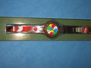 Tymer Armbanduhr 3,  5cm Gehäuse,  Schwarz/rot/weiß/bunt - Ungetragen Bild