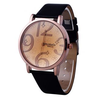 Unisex Leder Damen Edelstahl Mode - Quarz - Uhr - Armbanduhr - Geschenk Bild