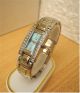 Damen Uhr Mit Aquamarine Farbenem Zifferblatt,  Steinen Sehr Schöne Armbanduhr Armbanduhren Bild 1