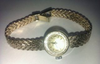 Monvis Damen Armbanduhr 585er Weißgold 14 Ct.  Incabloc 17 Jewels Bild