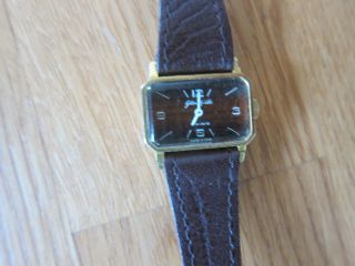 Damenarmbanduhr Von Glashütte Braunes Ziffernblatt Uhr Leder Analog Klein Bild
