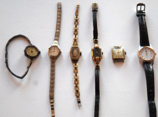 Konvolut 6 Uhren Armbanduhren An Bastler Ca.  40 - 100 Jahre,  Junghans,  Provita Bild