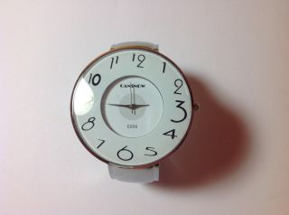 Damen Spangenuhr Armbanduhr Silber Mit Weißem Zifferblatt Bild