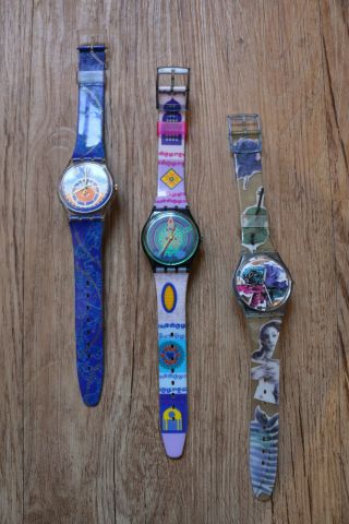 Swatch Armbanduhren 3 Stück Bild