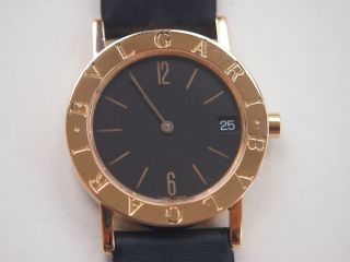 Orig.  Bulgari - Uhr - Bb 30 Gld - 750er Gold - Quartz - Funktioniert Tadellos Bild