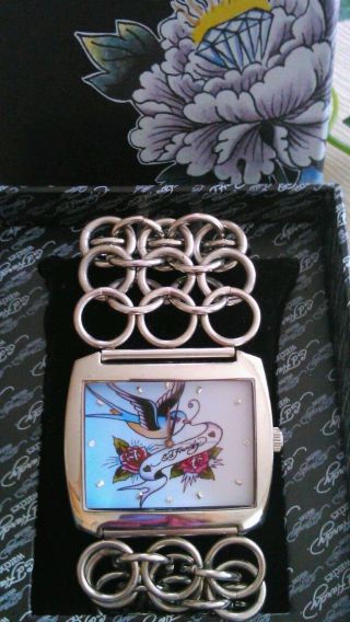 Ed Hardy Uhr Armbanduhr Edelstahl - Sehr Schick Und Neuwertig Bild