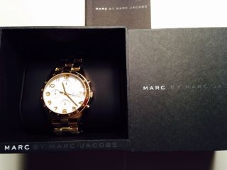 Orig.  Marc Jacobs Uhr,  Chronograph,  Quartz Edelstahl,  Gold,  Retro,  Mbm3038 Bild
