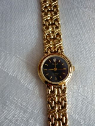 Damenuhr Armbanduhr Quarz Stainlass Elegant Vergoldet Goldfarbig Sehr Hübsch Bild