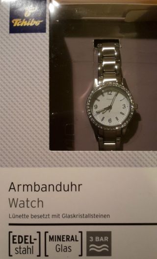 Tcm Tchibo Armbanduhr Für Damen,  Edelstahl,  Und Unbenutzt Bild
