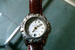 Calvin Klein: Chronograph,  Armbanduhr,  Lederarmband,  Datumsanzeige Bild