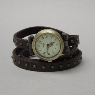 Vintage Wickelarmband Wickel Uhr Armbanduhr Damen Wrap Watch Brown Braun B - Ware Bild