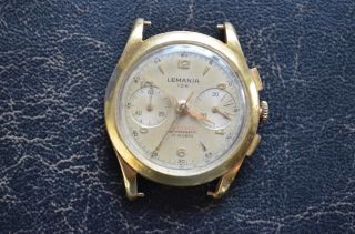 Lemania 105 Chronograph 18k Gold Bild