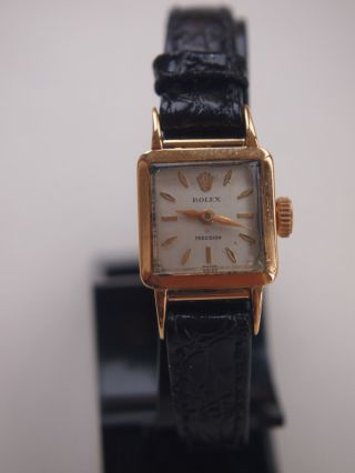 Orig.  Rolex - Damenuhr - Vintage - 375er Gold = 9 Kt - Handaufzug Bild