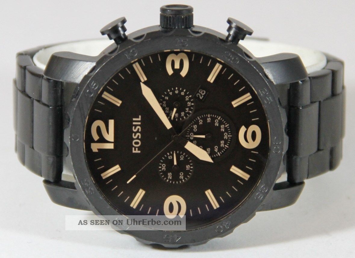 Jr1356 Fossil Nate Jr1356 Edelstahl Armbanduhr Herren