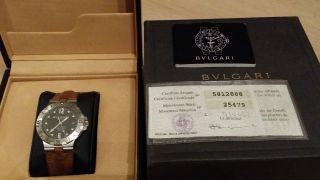 Bulgari Bvlgari Diagono Automaticchronometer Sd38s Taucheruhr Fullset Boxpapiere Bild