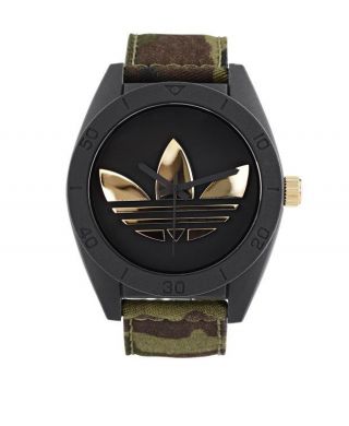 Adidas Originals Herren Uhr Geschenk Für Mann Gold Schwarz Luxus Bild