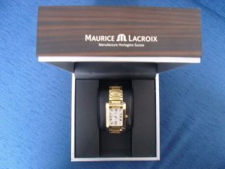 Maurice Lacroix Uhr Im Etui Mit Etikett ErbstÜck Edel Golden Bild