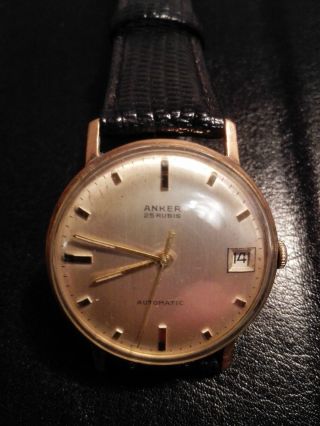 Anker 25 Rubis (jewels) Automatic Vergoldet Deutsche Uhr. Bild