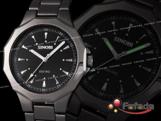 Fafada Sinobi Unisex Damen Herren Armbanduhr Analog Quarz Uhr Uhren Schwarz Bild