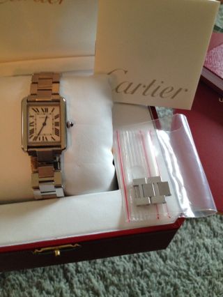 Cartier Tank Solo Edelstahl Armbanduhr Mit Neuwertig Bild