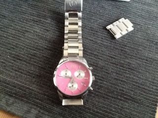 Bogner Fire&ice Damen Uhr Edelstahl Silber - Pink Dreifach Chronograph Bild