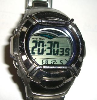 G - Shock Casio G - 3310 Edelstahl Armband Uhr Multi Display 2642 Selten Top Bild