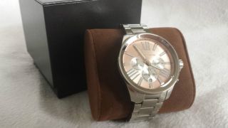 Michael Kors Xxxl Damen Uhr Chronograph Silber Watch Mk Geschenk Bild
