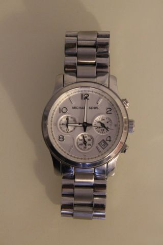 Michael Kors Mk5076 Damenuhr Armbanduhr Uhr Chronograph Silber Bild