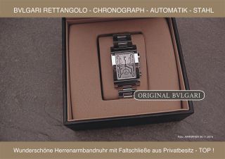 - Bulgari - Rettangolo - Chronograph - Automatik - Stahl - Top Bild