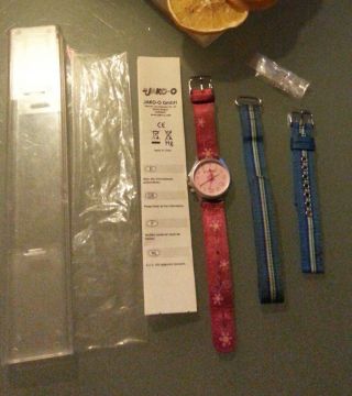 Jako - O Komm - Nach - Hause - Uhr Pink Armbanduhr Kinderuhr Mädchen 1jahr Alt Wenig Geb Bild
