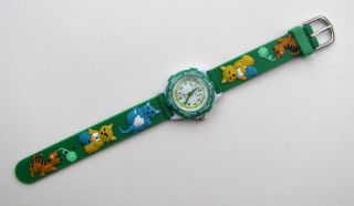 Kinderuhr Armbanduhr Quarz Katzen Grün Kinder Armbanduhr Bild