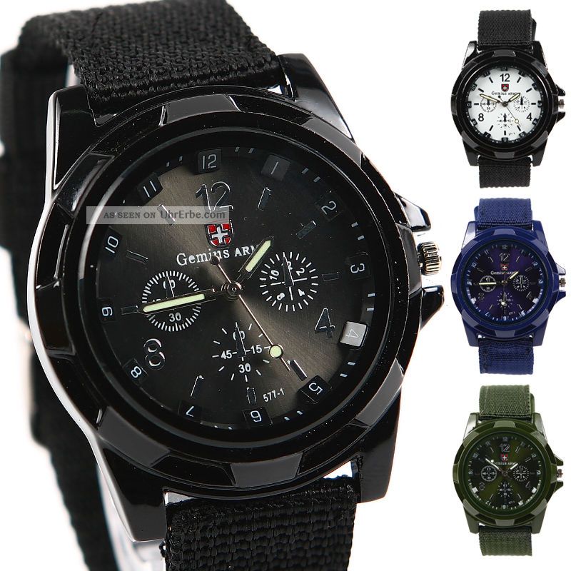 Jungen Männer Kleid Sport Style Militärarmee - Pilot Gewebe Band Sportuhr Armbanduhren Bild