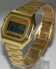 Digitale Retro Armbanduhr Uhr Alarm Stoppuhr Edelstahl Gold /silber Armbanduhren Bild 1