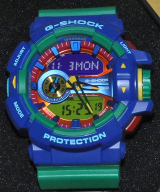 Casio G - Shock Herren Armbanduhr Stoppuhr Datum Resinband 200m Ga - 400 - 2aer Bild