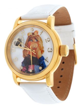Disney Damen Armbanduhr,  Uhr,  Watch,  Miss Piggy White Di - 094491 - D05 - 1 Bild