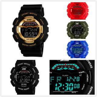 Armbanduhr Herren Wasserdicht Multifunktions Sportuhr Digital Lcd Wrist Watch Bild
